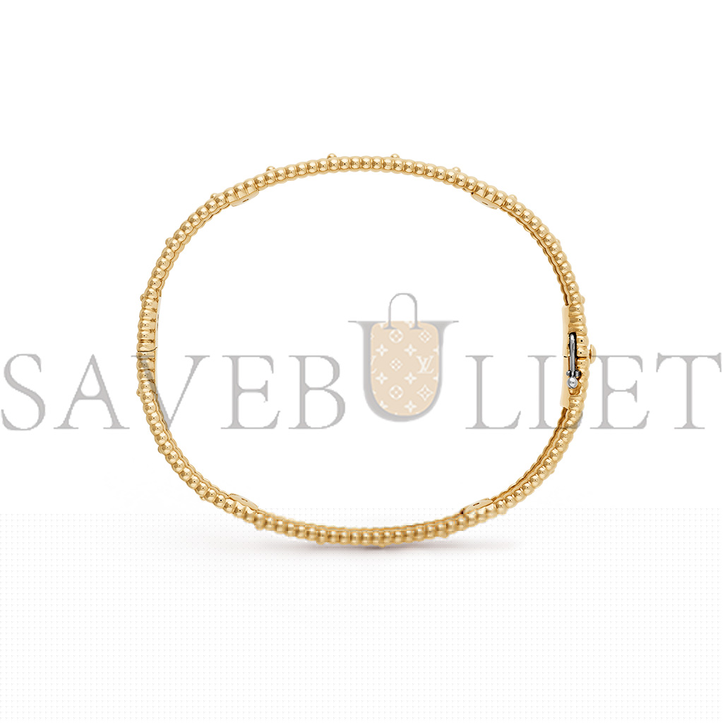 V*N CL*F arpels perlÉe clovers bracelet, small model - yellow gold, diamond  vcaro56200